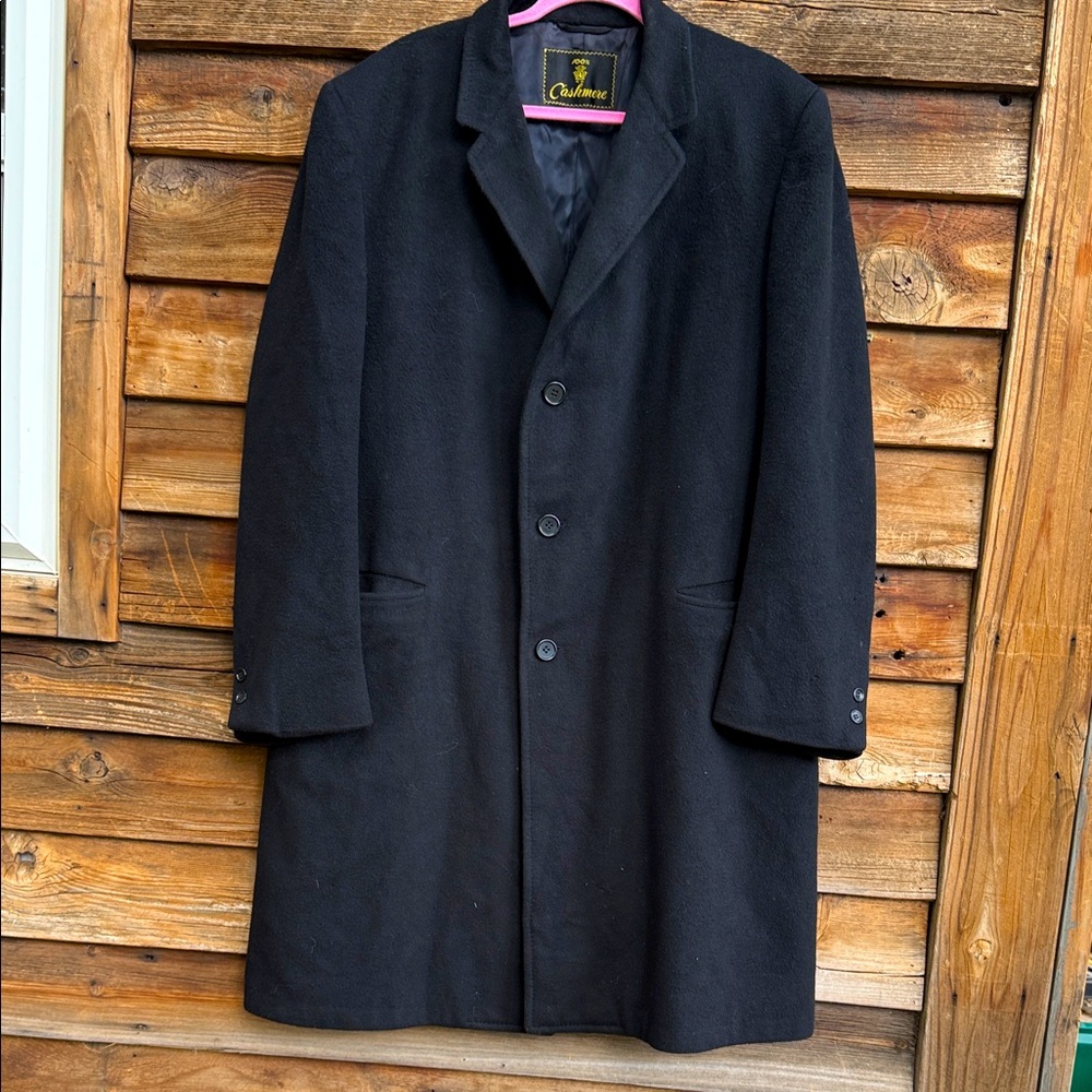 Vintage Black Men's Trench Coat